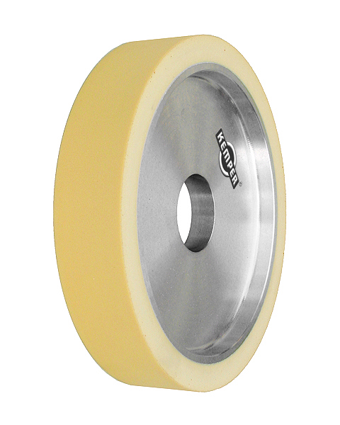 ELAX® VSDN, Contact wheels for belt grinding. Contact Wheels with grooved cushion, elastic foam cushion, made of foam flaps.