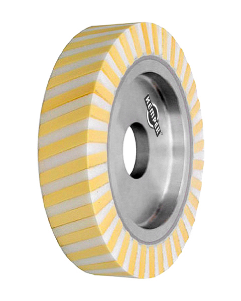 Ventiflex® HH, Contact wheels for belt grinding. Contact Wheels with grooved cushion, elastic foam cushion, made of foam flaps.