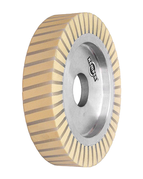 Ventiplast Spezial, Contact wheels for belt grinding. Contact Wheels with grooved cushion, elastic foam cushion, made of foam flaps.
